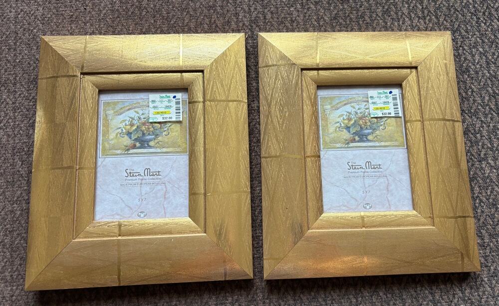 Premium Gold Textured Finish Frame Collections Lot Bundle 2 New NWT 5 x 7 $65